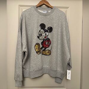 NWT Disney Forever 21 Mickey Sequined Sweatshirt